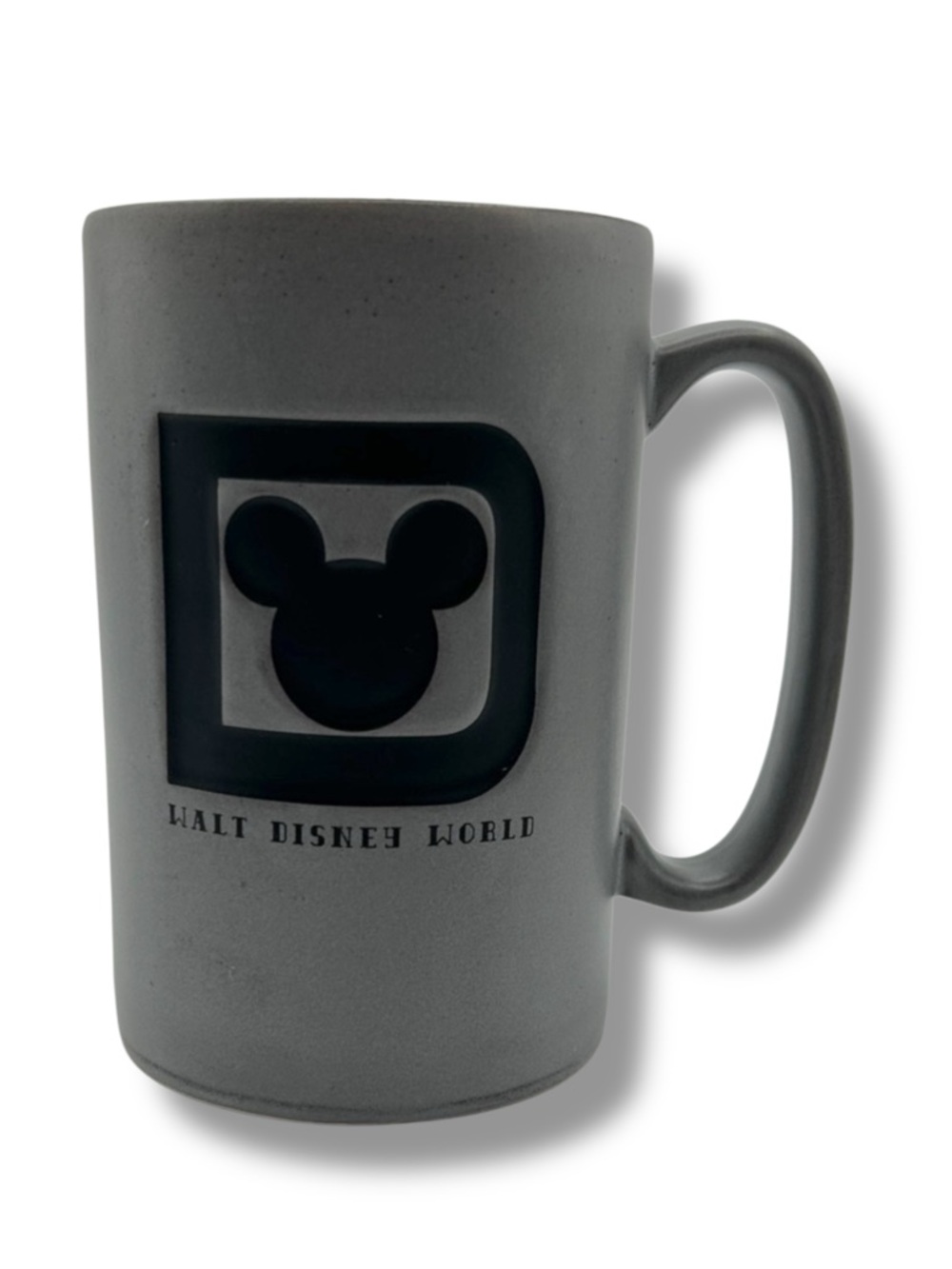 Walt Disney World Mug Grey Large Black Mickey Mouse Coffee Cup
